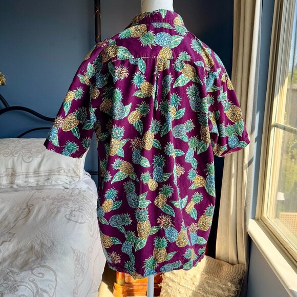 Vintage 90s Mens Cooke Street Aloha Pineapple Shirt - Picture 6 of 10